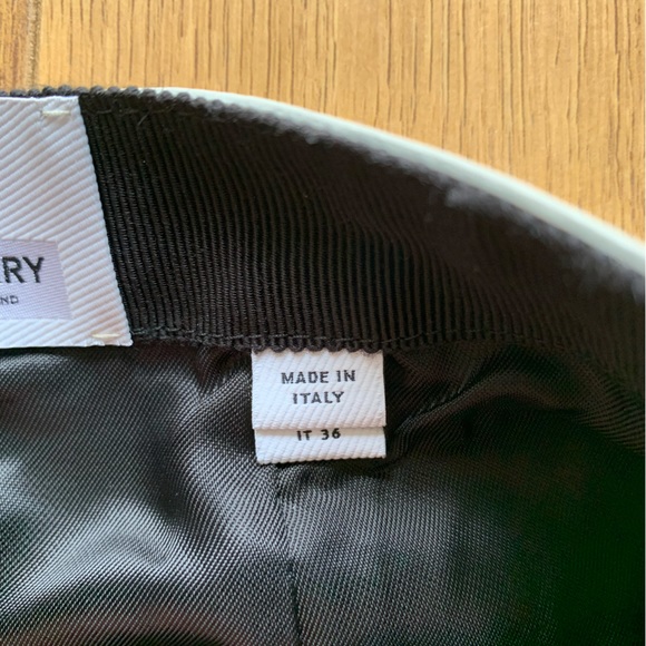 Burberry lambs leather mini skirt size uk 4 black white colourblock - Picture 13 of 16